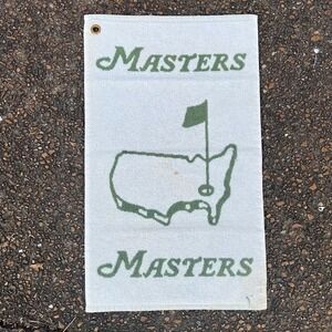 The Masters Tournament Green & White Golf Bag Caddy Towel Augusta